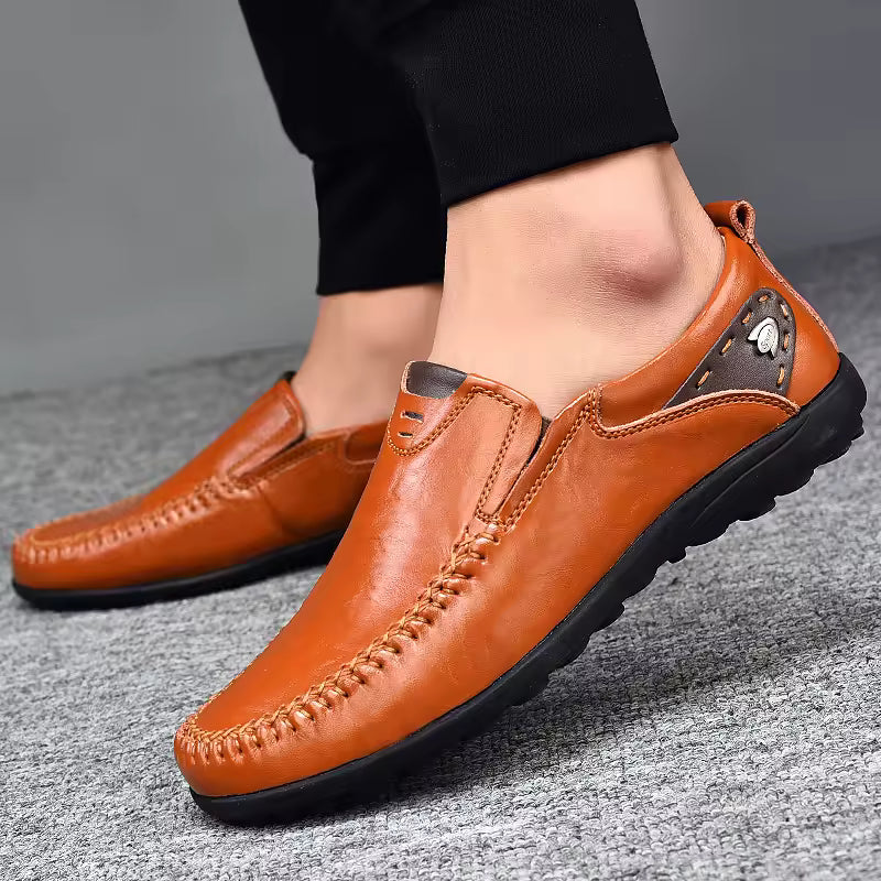 👞 Men's Casual Leather Brown Shoes – Premium Comfort Meets Timeless Style ✨