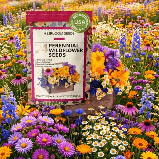 Premium Wildflower Seed Mix – 89,000+ Seeds, 23 Non-GMO Varieties for Bees, Butterflies & Birds 🌸🦋🐝