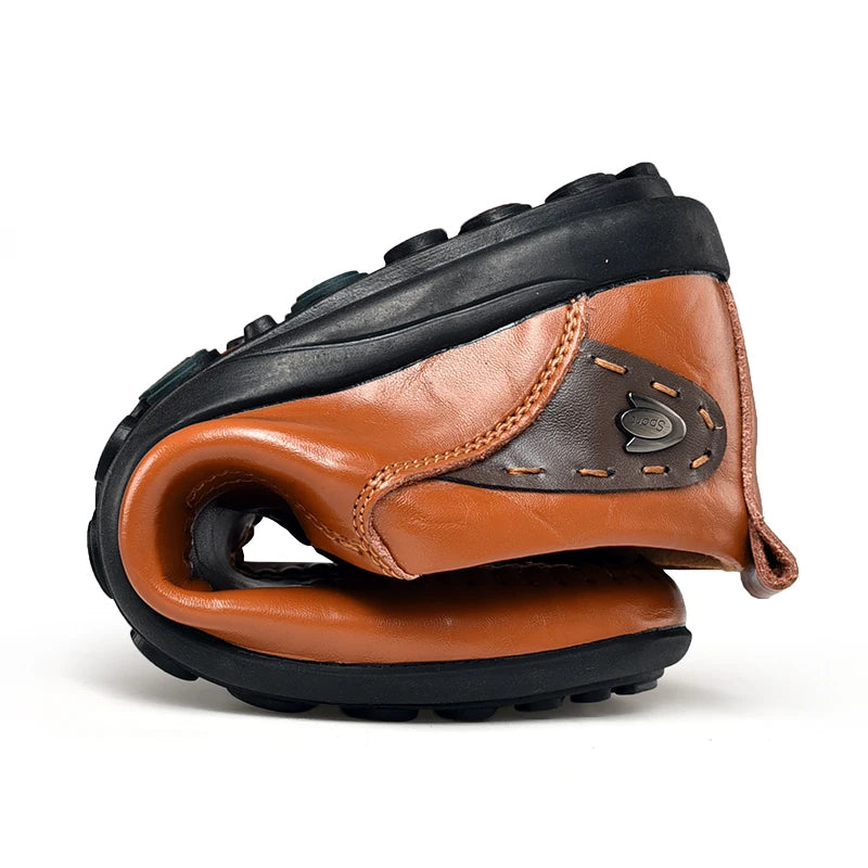 👞 Men's Casual Leather Brown Shoes – Premium Comfort Meets Timeless Style ✨