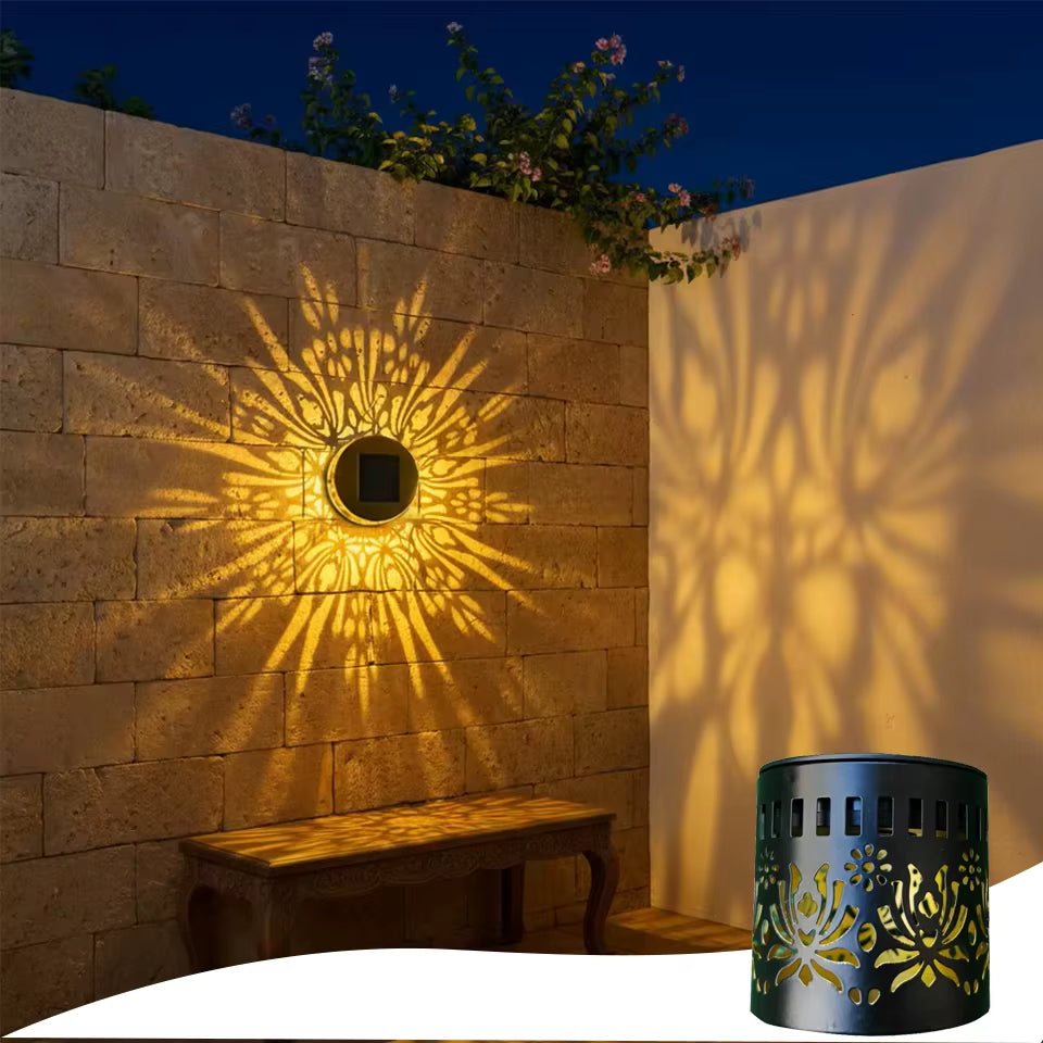 ✨ Lumara™ 2026 Solar Mandala Wall Lights – 4-Pack Outdoor Garden Fence Projectors