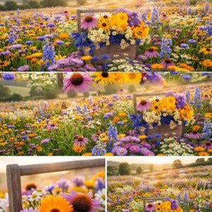 Premium Wildflower Seed Mix – 89,000+ Seeds, 23 Non-GMO Varieties for Bees, Butterflies & Birds 🌸🦋🐝
