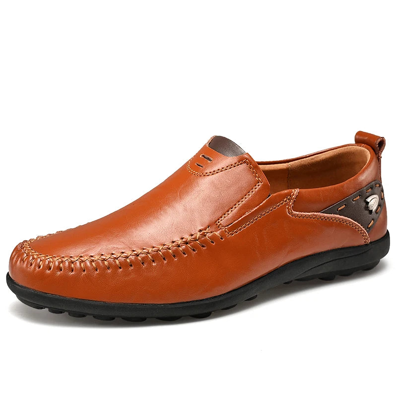 👞 Men's Casual Leather Brown Shoes – Premium Comfort Meets Timeless Style ✨