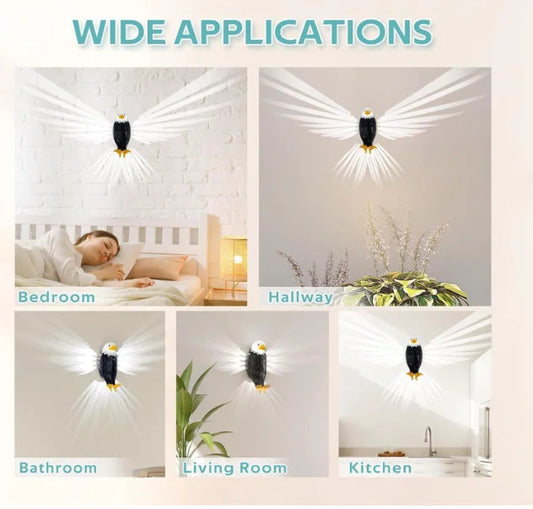 3D Wall Lamp Eagle Shape Projector Modern Creative Atmosphere Lamp Light 3D Print Body Animal Lighting Lustre Halloween Christma