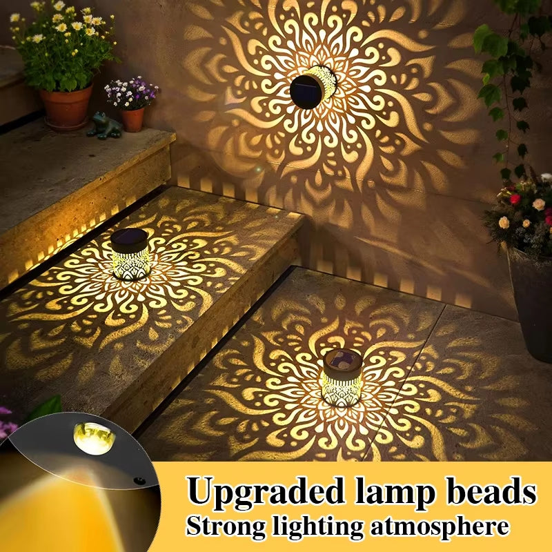 ✨ Lumara™ 2026 Solar Mandala Wall Lights – 4-Pack Outdoor Garden Fence Projectors