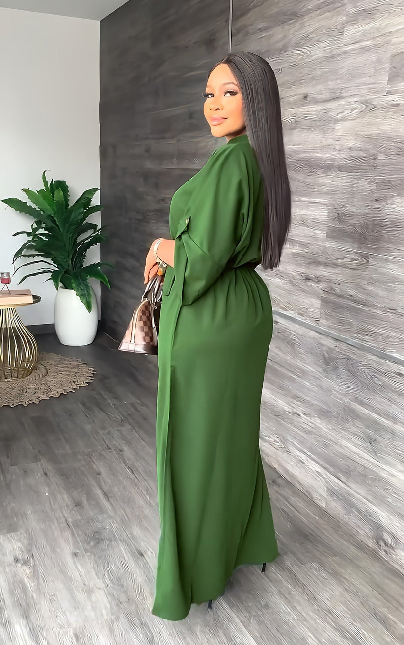Loose Waisted Casual Side Slit Dress-2026✨