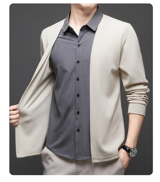 Fake-two Piece-Cardigan Professionnel Style 2026✨